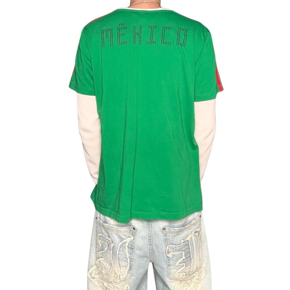 Vintage Y2K Adidas Mexico tee Size L - Picture 2 of 8